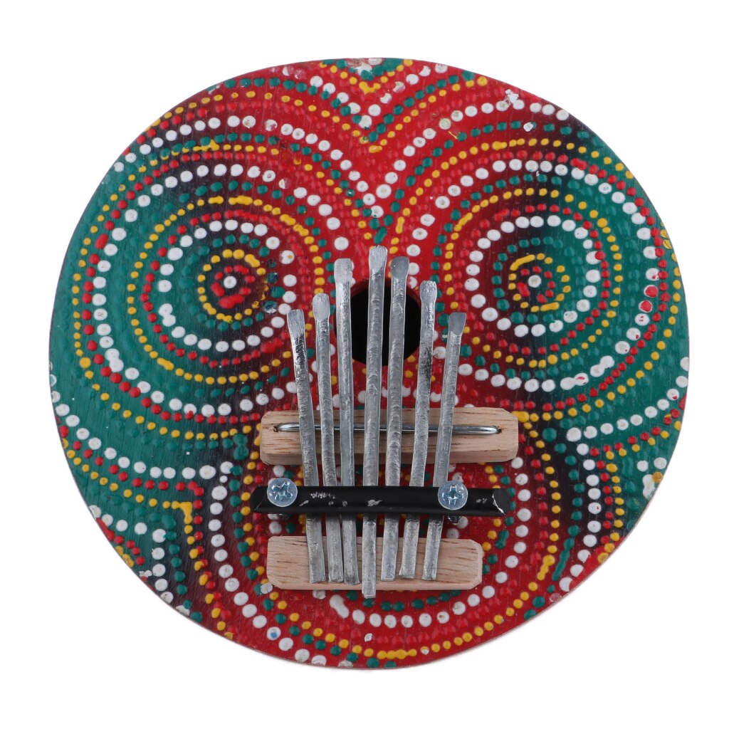 Exquisite 7 Key Kalimba African Tribe Style Finger Percussion for Kids Friends
