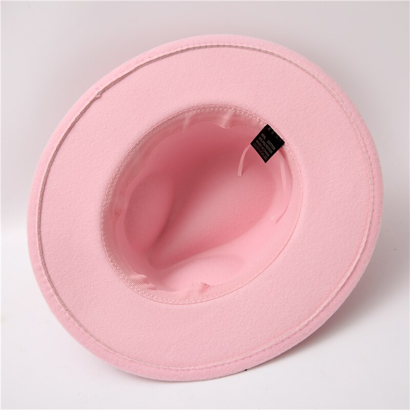 fedora hat women Bow ribbon band men hats wide brim classic beige white wedding church winter men women&#39;s hat gorras hombre