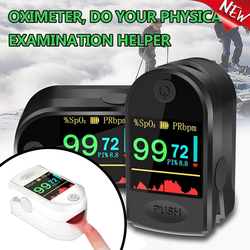 Finger Clip Pulse Oximeter High Definition Large Screen Monitor Finger Heart Rate Finger Clip Oximete Saturation Monitor