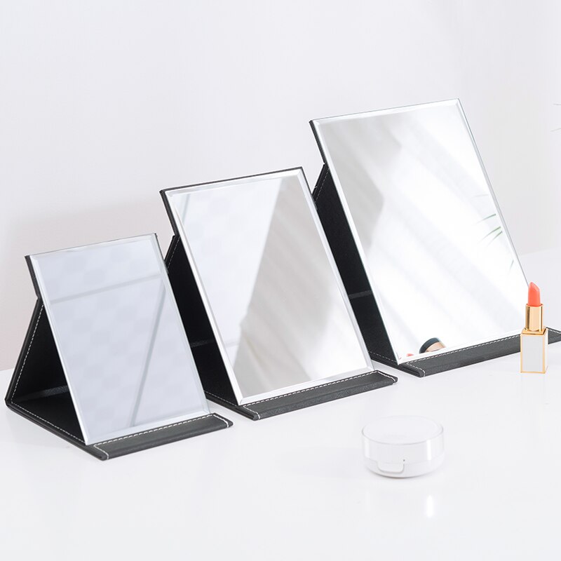 Espejo para maquillaje plegable, mesa portátil HD para dormitorio de estudiantes, Princesa, tamaño femenino, espejo de tocador y escritorio ajustable