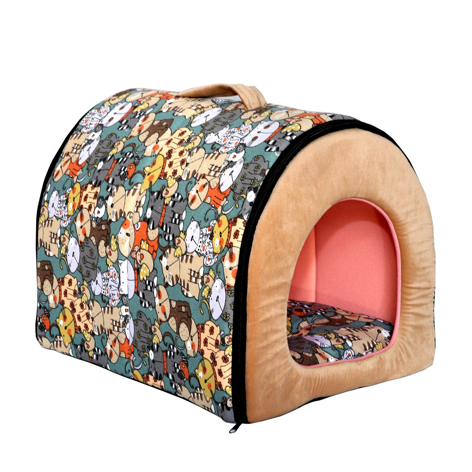 Pet Dog House Fully Washable Pet Kennel Cylinder Portable Dog House Golden Retriever Kennel Puppy Pet Cat Dog Bed Dog Cage