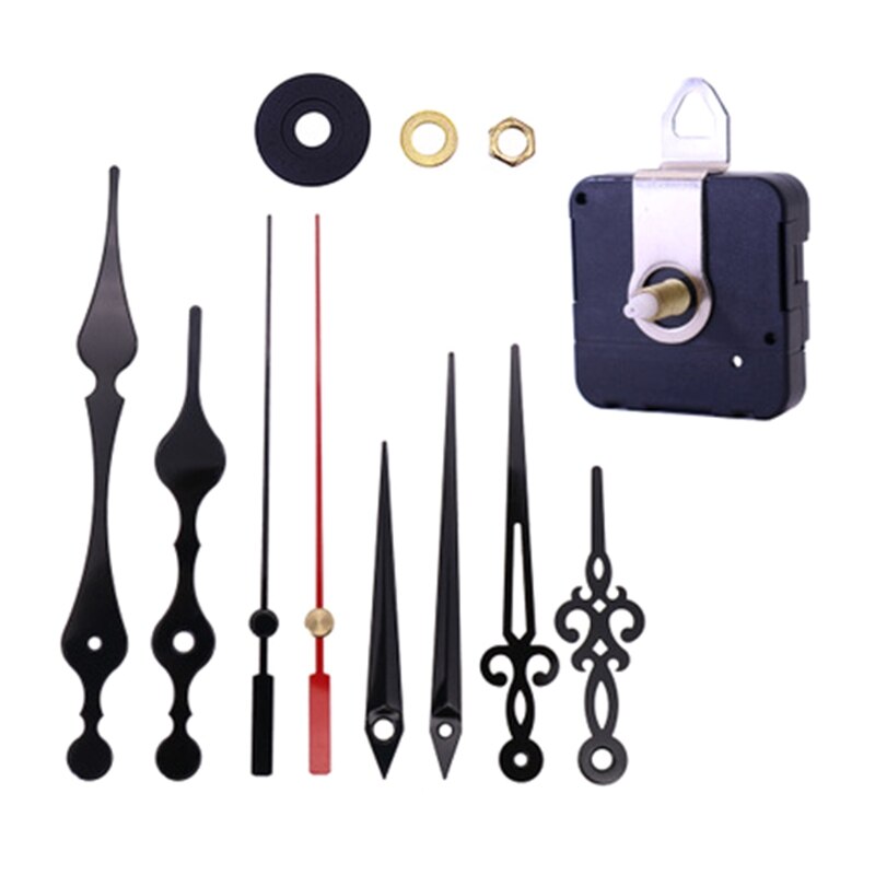 High Torque Long Shaft Clock Movement Mechanism with 3 Pack Different Size Hands