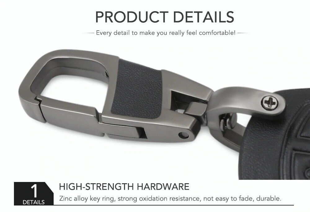 Car Black Leather Remote Key Fob Cover Case For Mercedes Benz AMG W203 W210 W211 Car Accessories Interior Parts