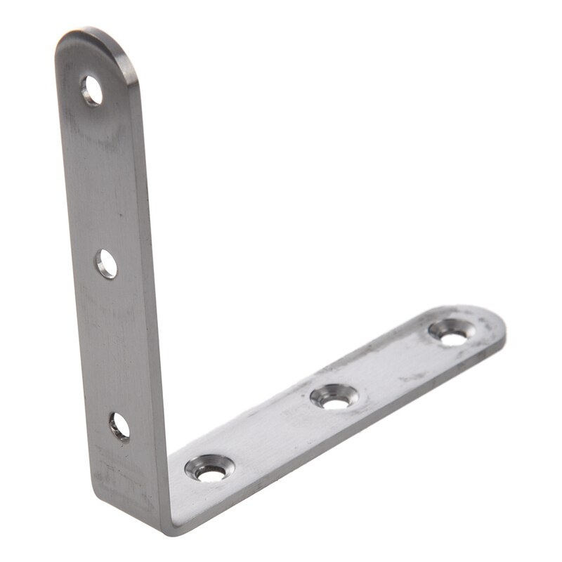 4 x Stainless Steel Shelf Support Corner Brace Angle Bracket 100X100mm & 1x 125X75mm L Shape Stainless Steel