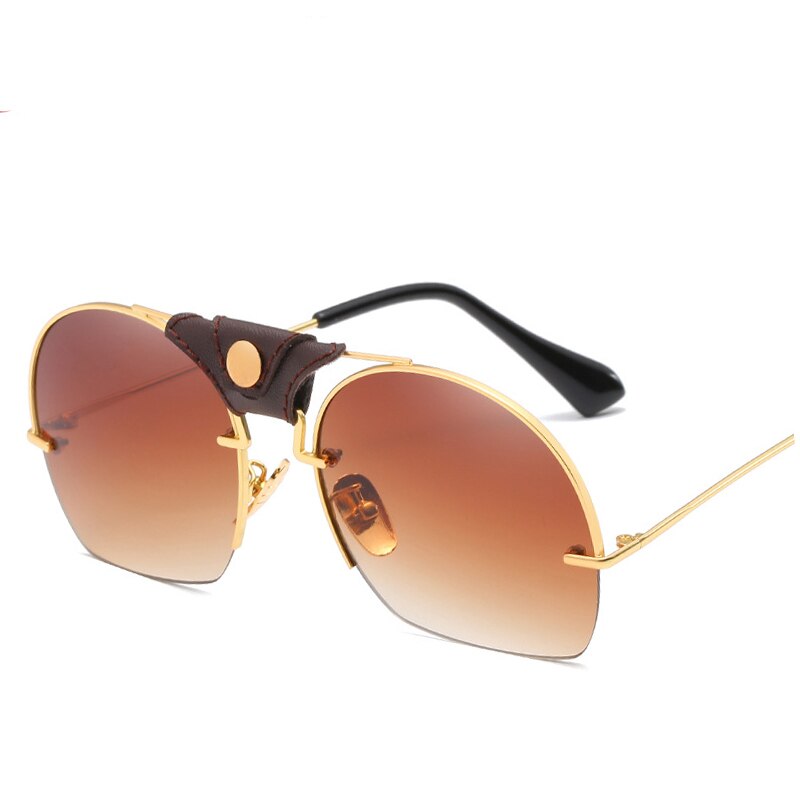 Klassieke Zonnebril Voor Mannen en Vrouwen Semi Randloze Smart Zonnebril Unisex Zonnebril Oculos de Sol UV400