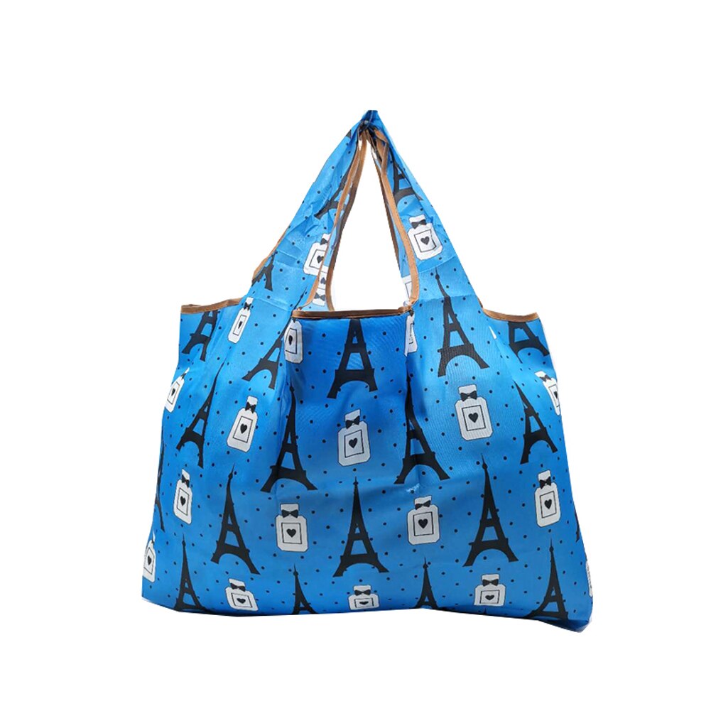 Nouveaux sacs à provisions réutilisables grande capacité sac fourre-tout à fleurs pliable sacs d'épicerie résistants: 3
