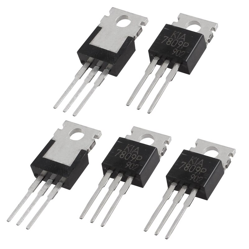 Transistor NPN BC547 45V, 100ma, noir, BC547, avec 5 pièces L7809CV, 3 bornes, trou traversant, régulateur de tension positive 1,5 a 9V
