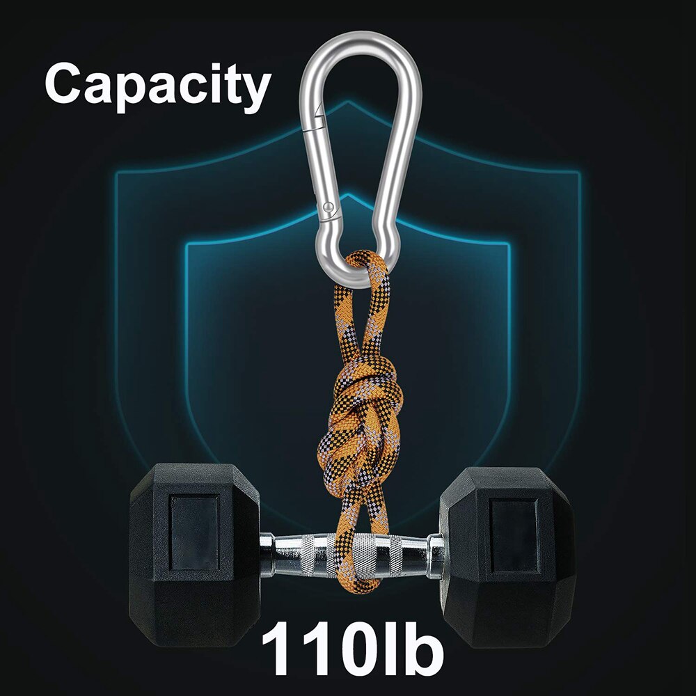 10PCS Stainless Steel Carabiners Clips 1.57 Inch Small Caribeaner Spring Snap Hooks Heavy Duty Keychain Clip Qick Link for Keys