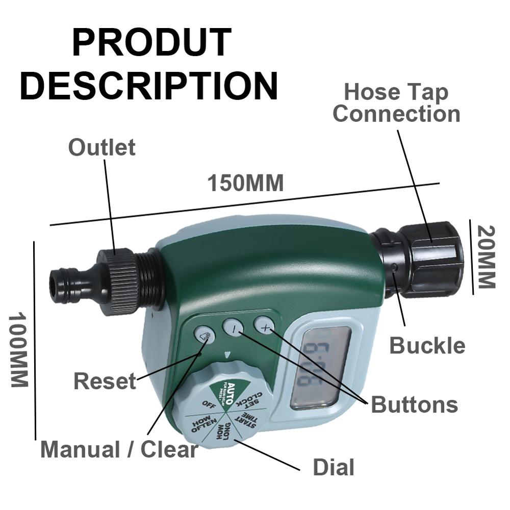 Automatyczny cyfrowy ogród czasowy wyłącznik przepływu wody podlewanie system nawadniania sterownik z filtrem G3/4 automatyczny czasomierz nawadnianie zewnętrzne