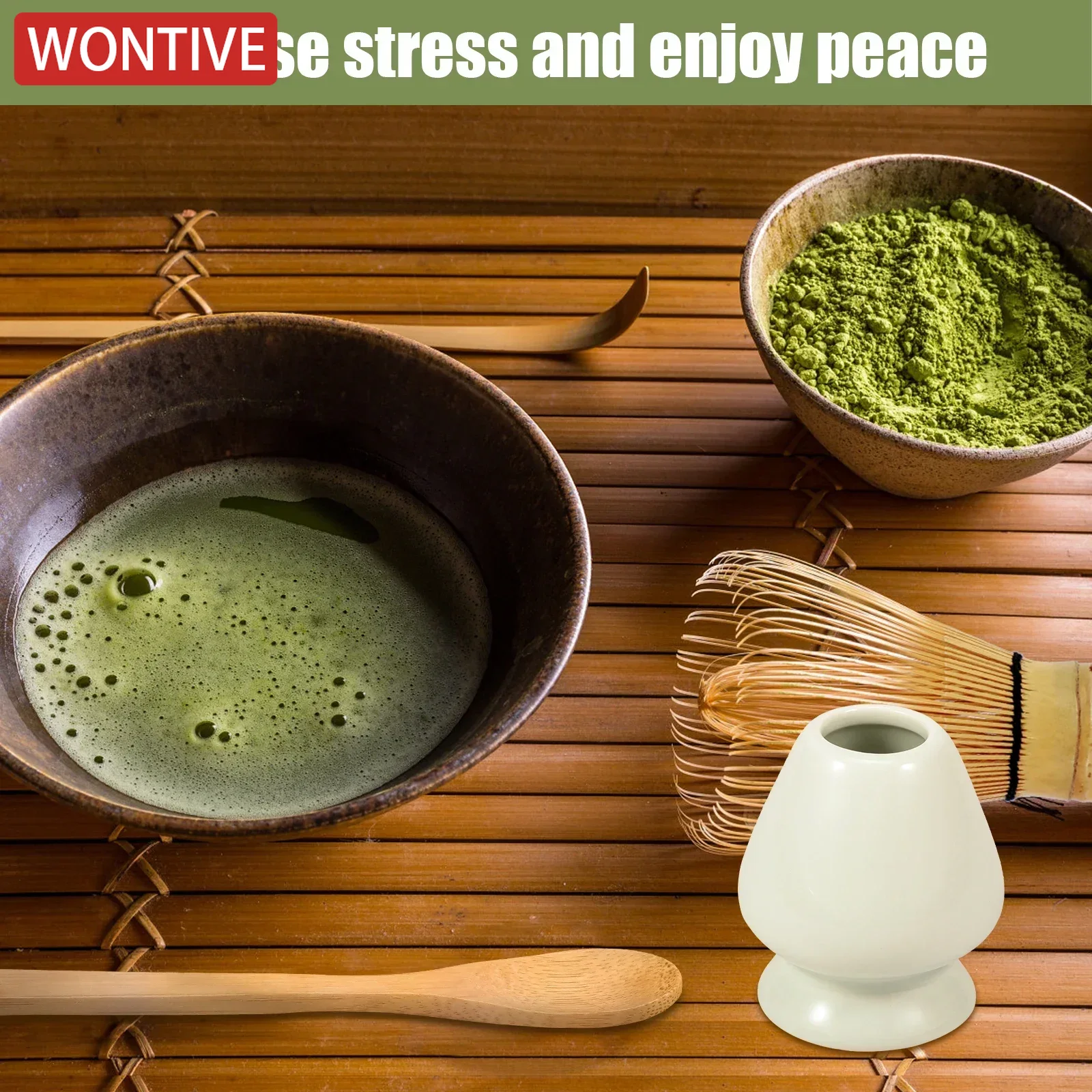 5 Stuks Matcha Garde Set Praktische Matcha Kit Met Garde Houder Matcha Garde Zeef Thee Scoop En Theelepel Japanse matchaTea