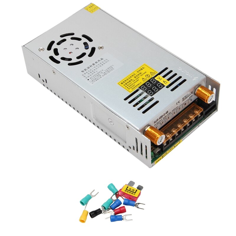 480W Einstellbare Schalt Netzteil Transformator Einstellbar AC 110V/220V zu DC 0-48V mit Dual-Digital-: Ursprünglich Titel