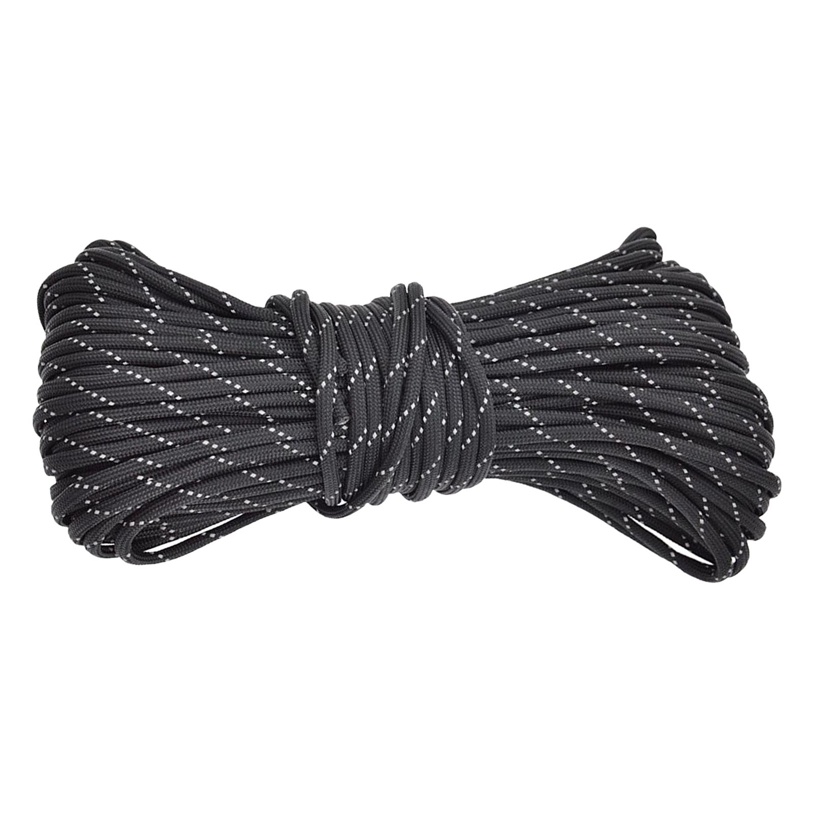 31M Klettern Seil überleben Paracord Fallschirm-schnur Angeln Magnet Seil Nylon verdrehte Geflochten Seil Hohe Festigkeit Schnur Zelt Seil: Schwarz