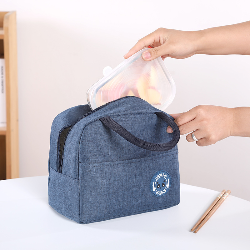 Multifunction Handheld Insulated Bag Waterproof Fresh Aluminium Foil Bento Box Student Bento Bag Unisex Travel Home Storage Bag