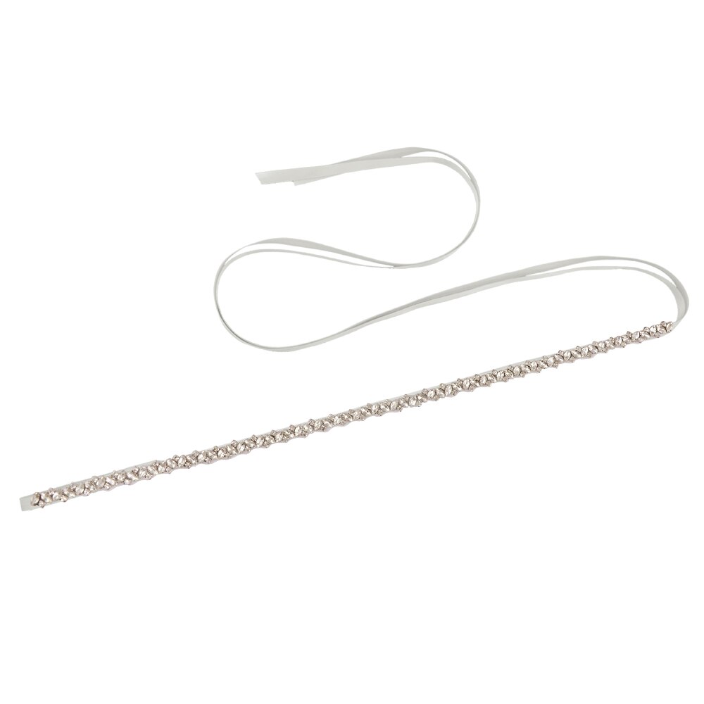 Pasek ślubny trixy z  s404 kryształkami, wstążki, srebrny pas z diamentami, pas ślubny z koralikami, pas dla druhny, dodatki ślubne: Szary