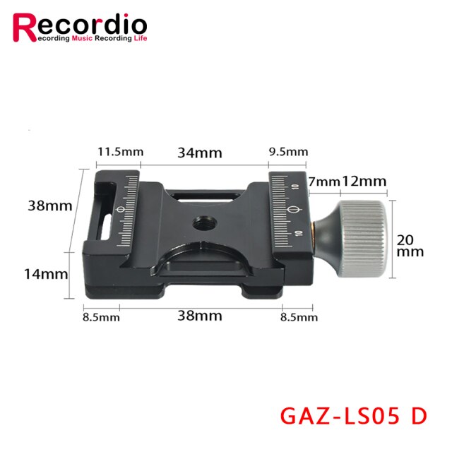 GAZ-LS05 360 Panoramische Fotografie Accessoires Dslr Camera Statief Hoofd Mount Arca Swiss Quick Release Plate Adapter Klem: GAZ-LS05 D