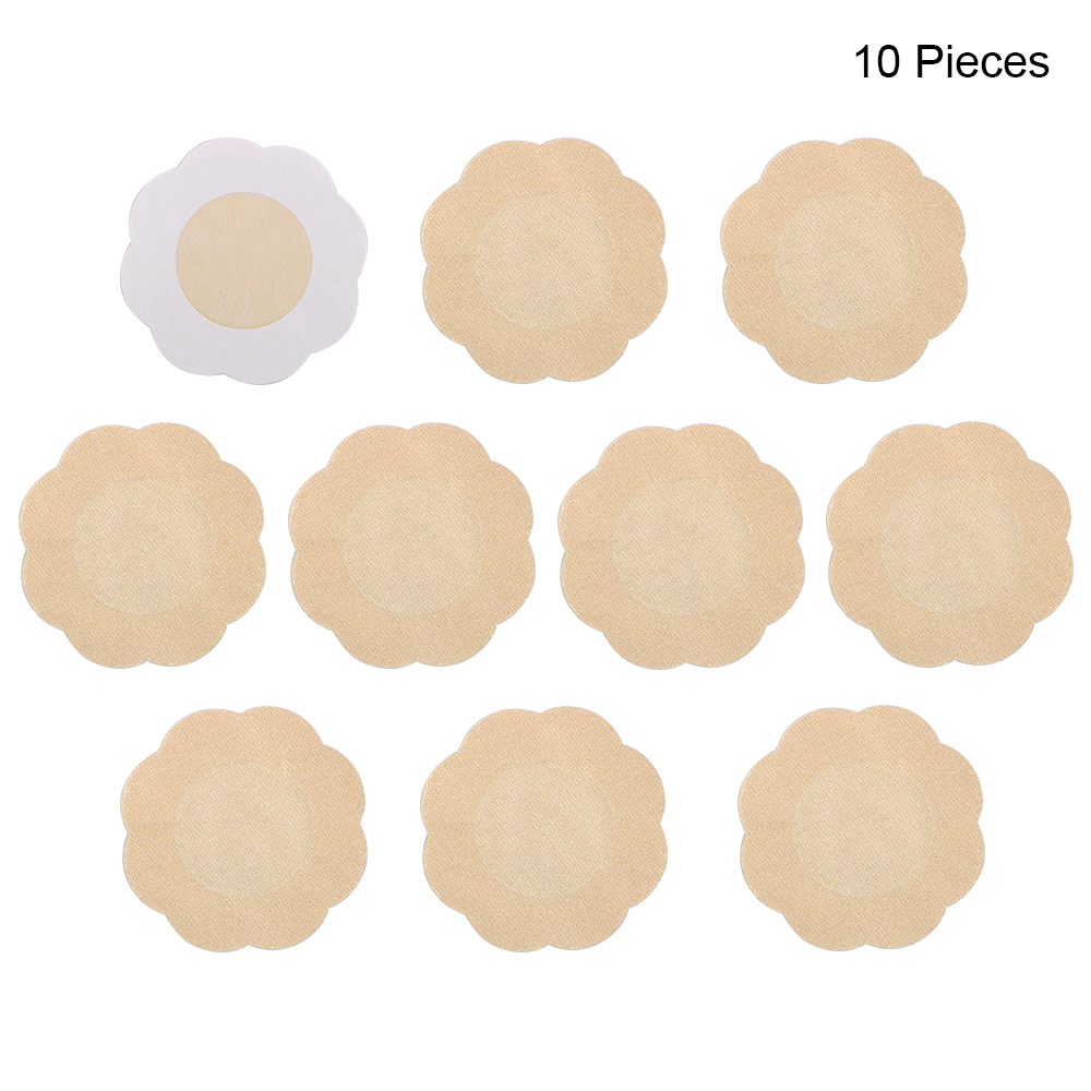 OLO 10PCS Nipple Covers Disposable Breast Petals Breast Invisible Stick On Bra Backless Bra Pad Chest Stickers Adult Games