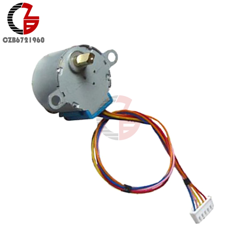 28BYJ-48 Valve Gear Stepper Motor DC 5V 4 Phase Step Motor Reduction with 5 Wires 30cm Dupont Cable for Arduino