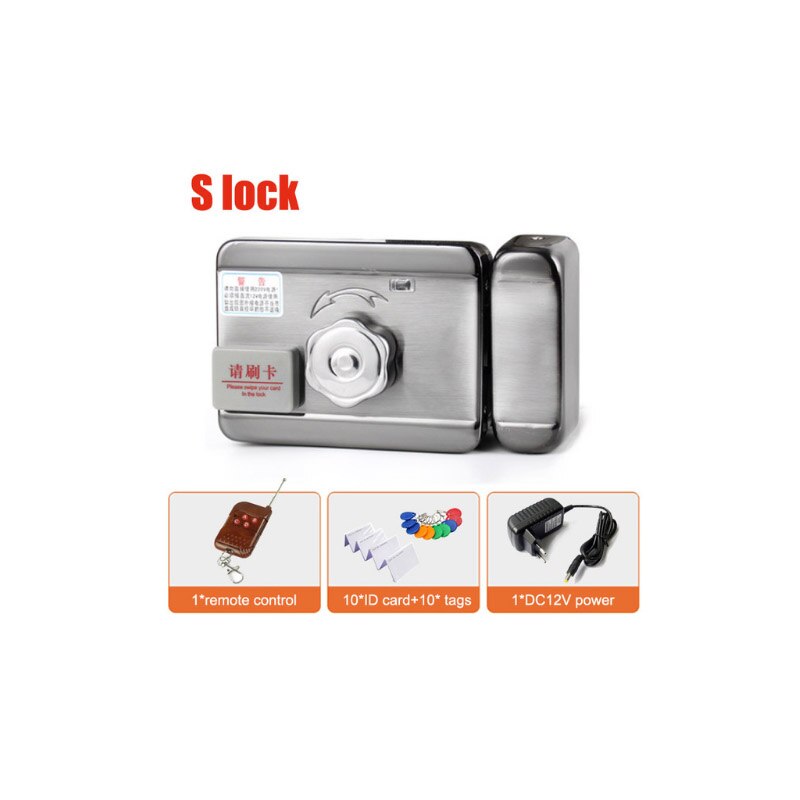 Home Smart ID Door & gate lock castle Access Control Electronic integrated RFID Door Rim lock: kit 8