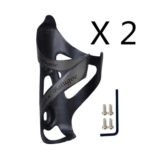 2022 BALUGOE Full Carbon Bicycle water bottle cage MTB road Bike bottle holder Ultra light cycle equipment matte / light: BALUGOE Gray 2PCS