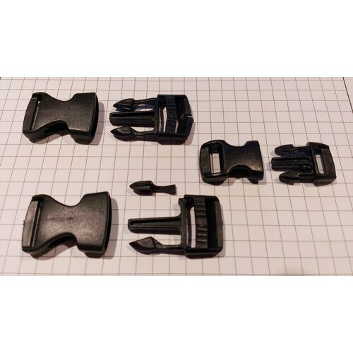 50 x Plastic Closure Click Closure Plug Closers Black