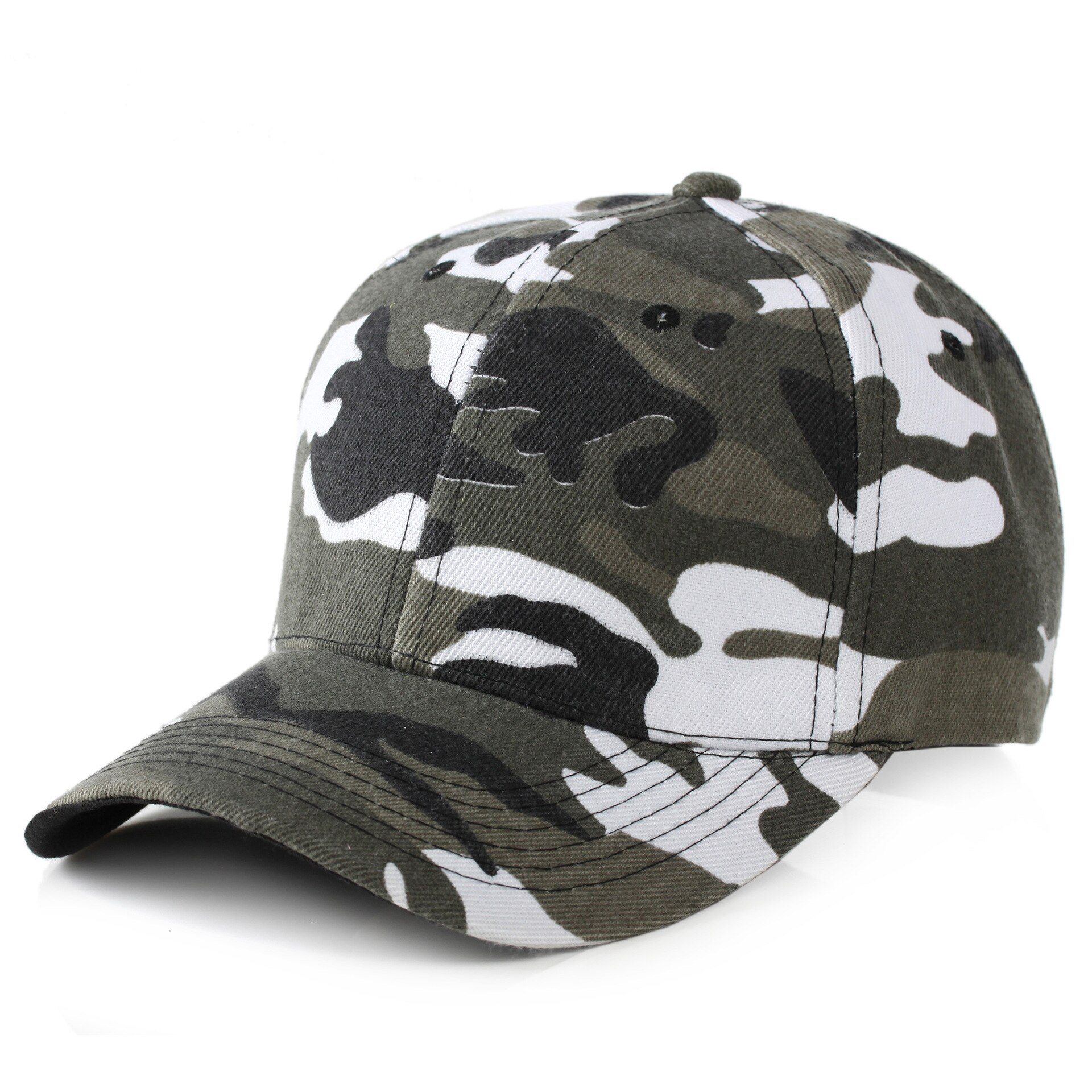 Snapback justerbar unisex army camouflage camo cap baseball kasket mænd kvinder afslappet ørken hat marshmello: 04