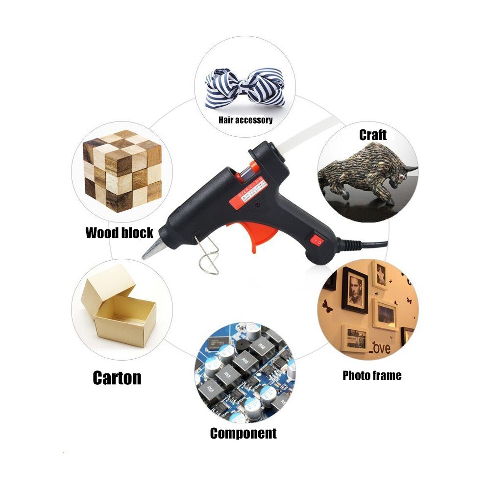 20W Home-use Industrial Melted Glue Machine Multifunctional DIY Rubber Machine with Independent Switch