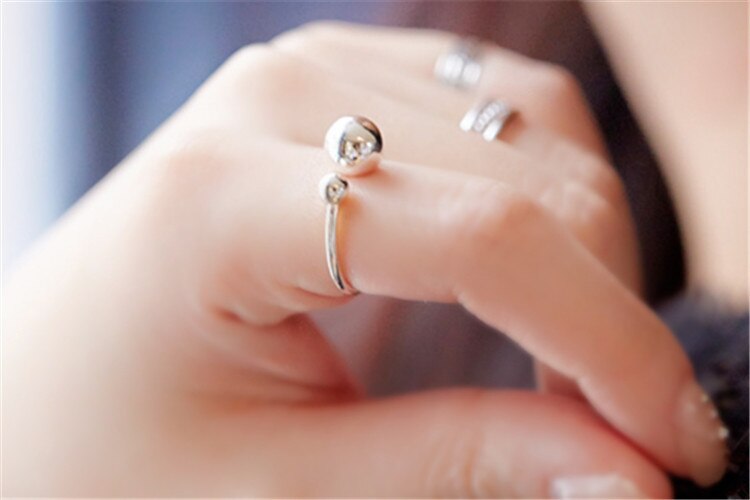 charmant Original Böhmischen Perlen Ball Ringe Für Frauen offen Finger Ringe Weibliche Boho Schmuck