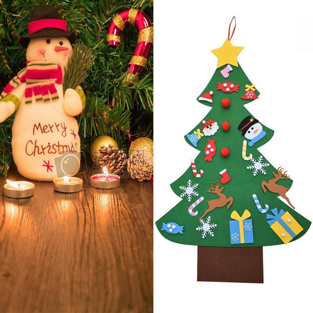 Felt Christmas Tree Calendar Christmas Countdown Calendar Pendant Decoration Children Diy Christmas Tree