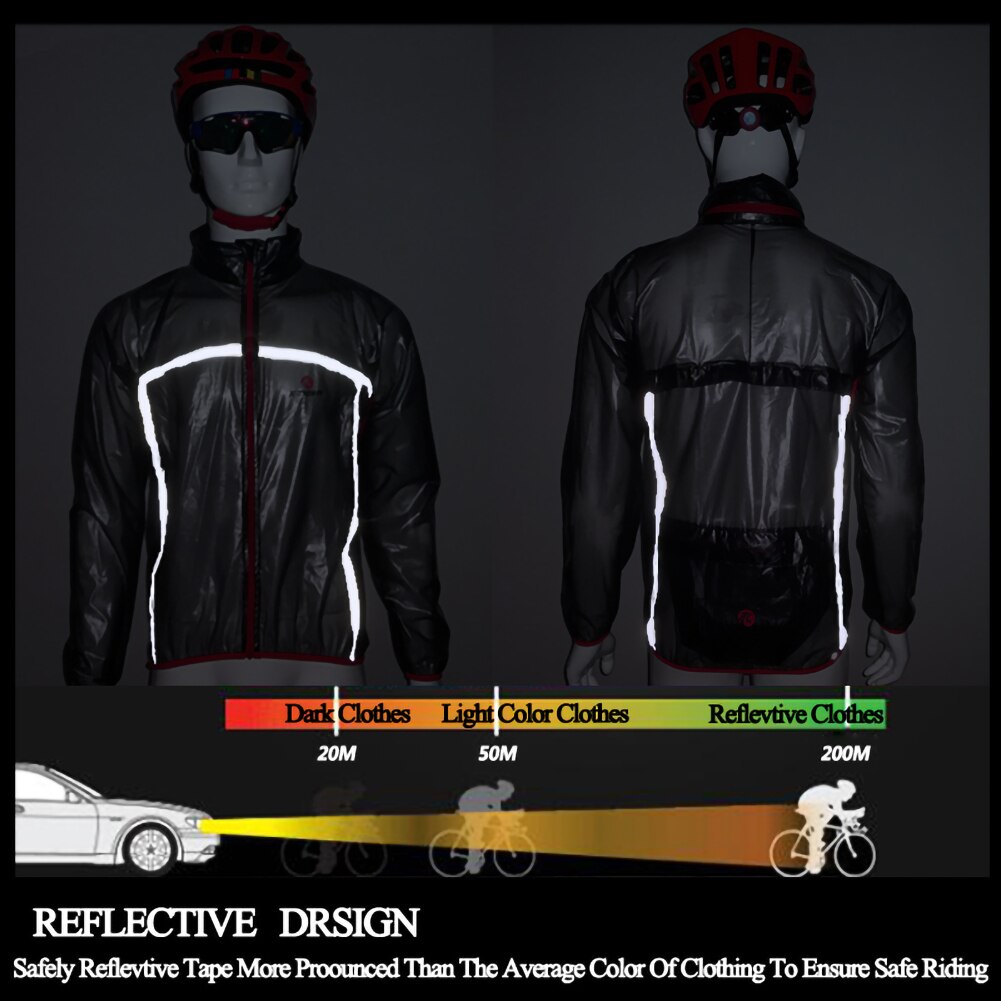 Cycling Raincoat Lightweight Waterproof Cycling Jacket MTB Bicycle Rain Jacket Outdoor Sport Windproof Cycle Clothing