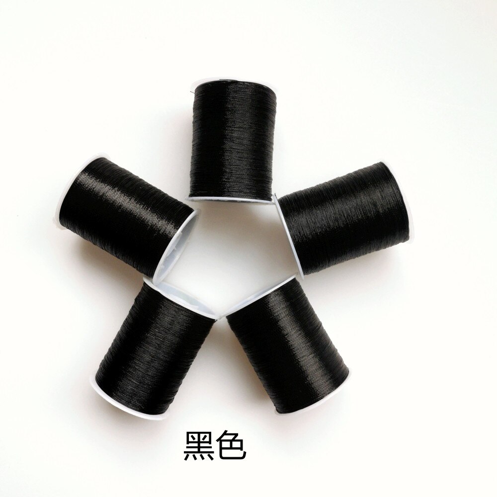 Metall draht nicht verblassen fest kreuz stich bunte seidenfaden perlen hand seil schmuck zubehör nähgarn: black 1pcs