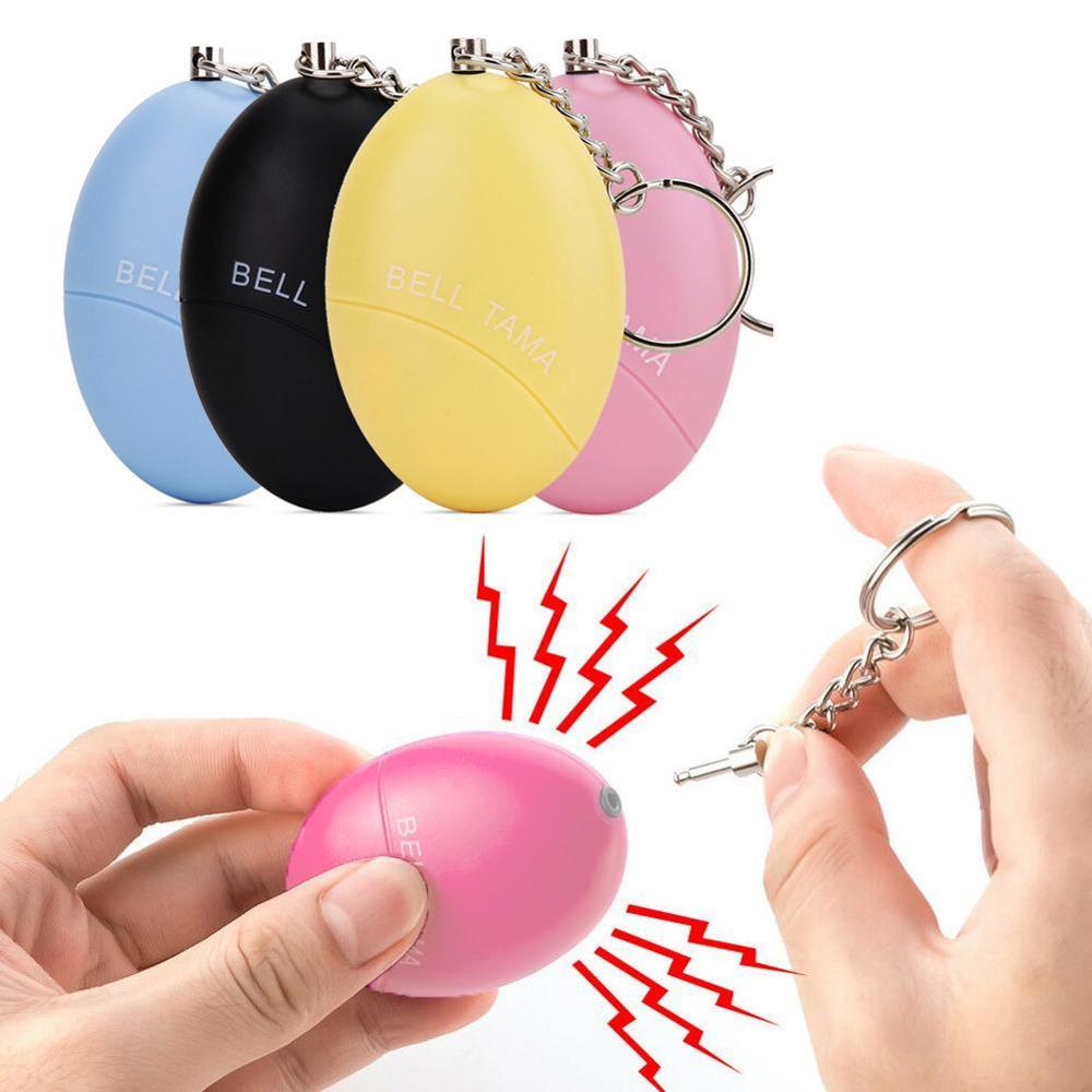 Auto-défense alarme 100dB oeuf forme fille femmes sécurité cri sécurité porte-clés protéger fort alarme d'urgence alerte personnelle I3P6