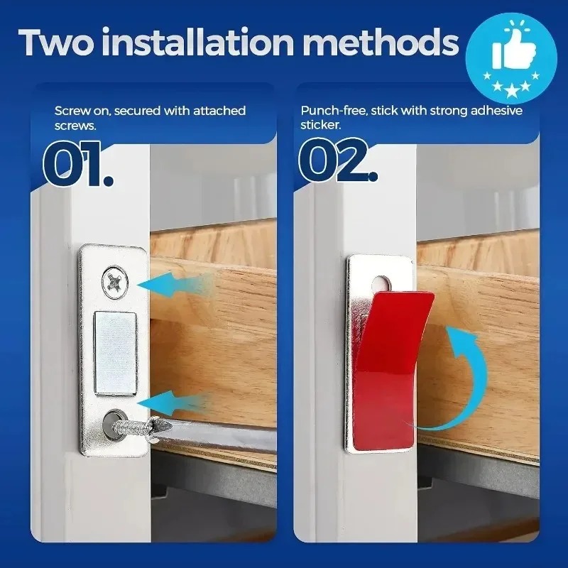 Household Magnetic Cabinet Catches Invisible Magnets Door Stopper Patch Self-Adhesive Furniture Drawer Window Door Closer Latch