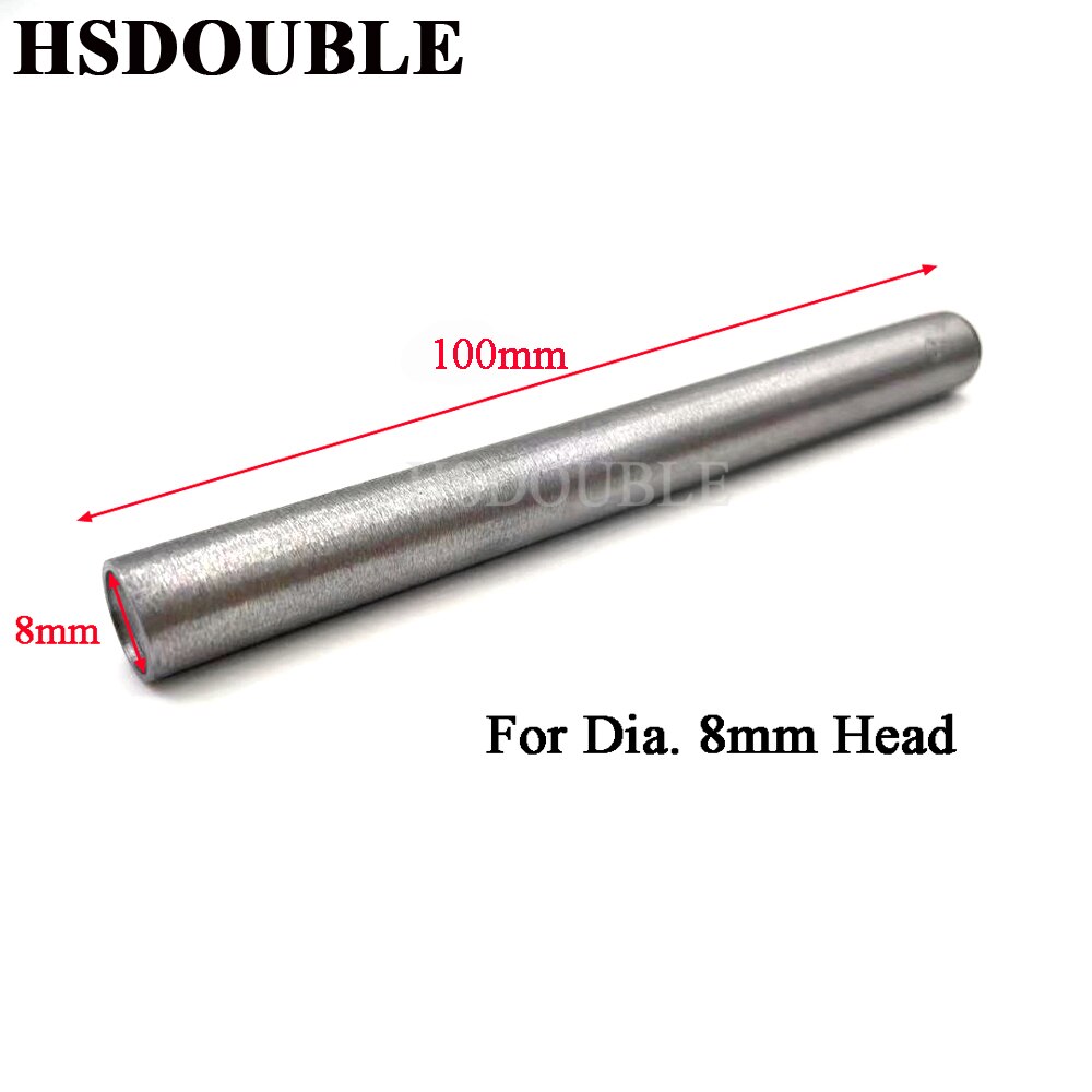 Double cap rivets setting tool single cap snap rivet punch setter hand tool Steel spike studs for leather craft garment shoe DIY: 8mm