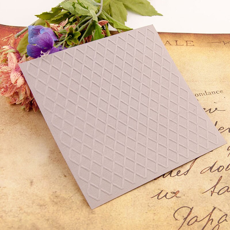 Rombos, Impresión de flores de celosía, DIY, carpetas de plástico en relieve para DIY, papel de álbum de recortes, artesanía/tarjetas, suministros de decoración