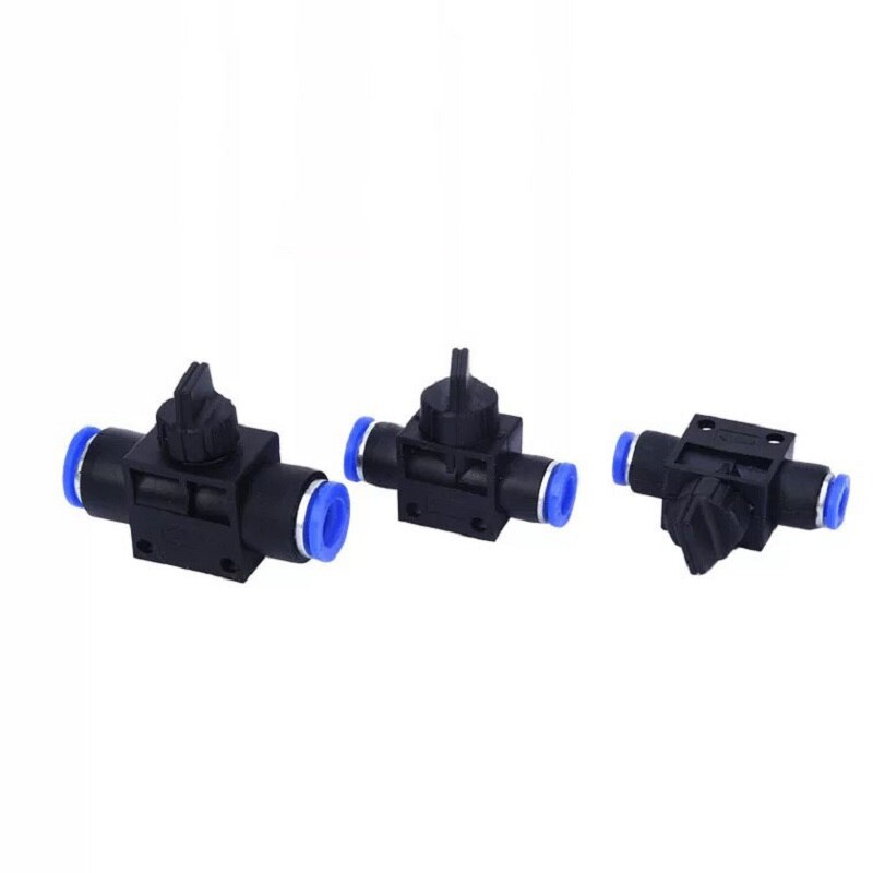 Powietrza pneumatyczny zawór ręczny ogranicznik przepływu kontrola prędkości 2 sposób szybkozłącza naciskać złącze robić rury wąż z tworzywa sztucznego 4mm 6mm, 8mm, 10mm, 12mm,