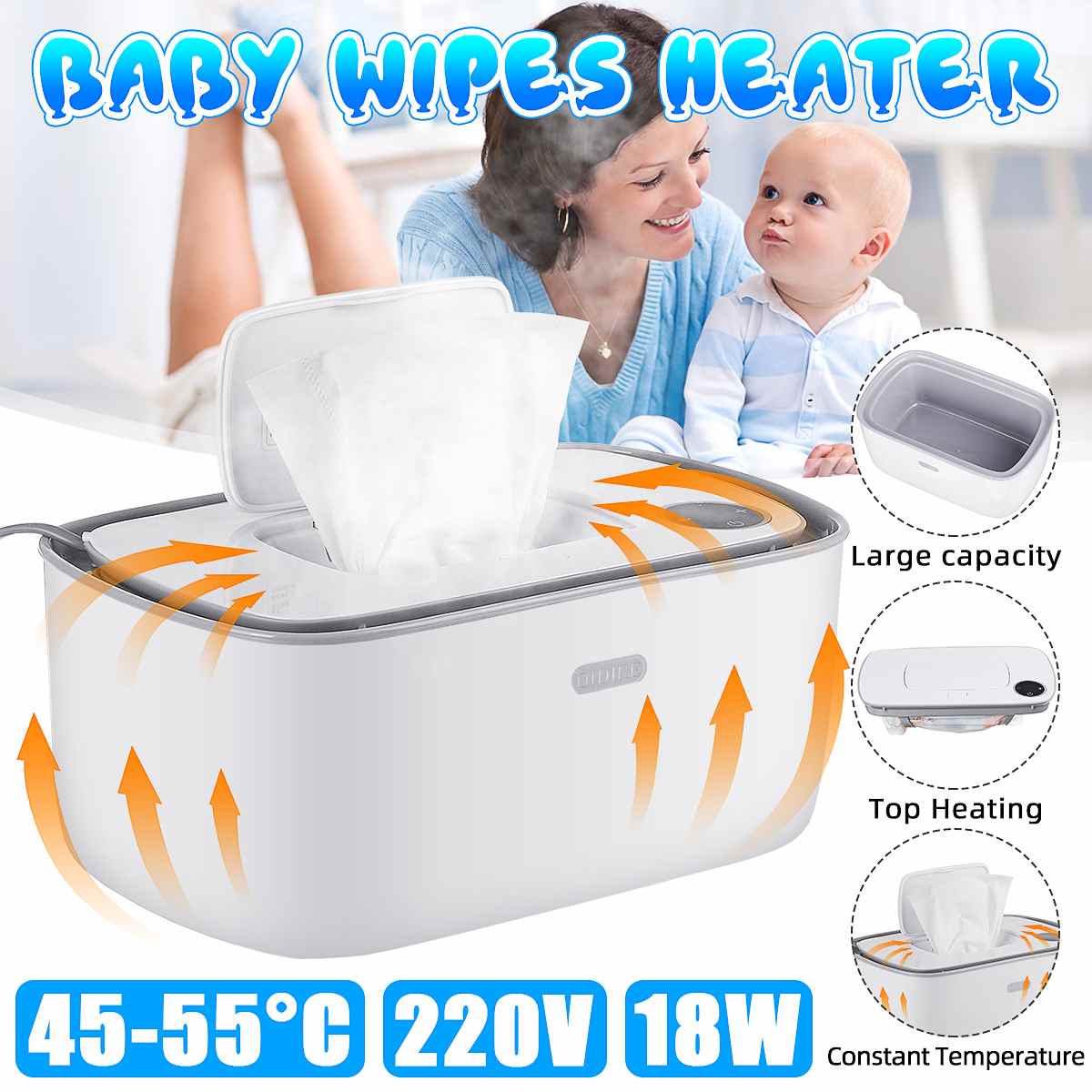 Baby Natte Doekjes Heater Draagbare Warmer Doekjes Warming Doos Natte Doekjes Verwarming Machine Isolatie Warmte