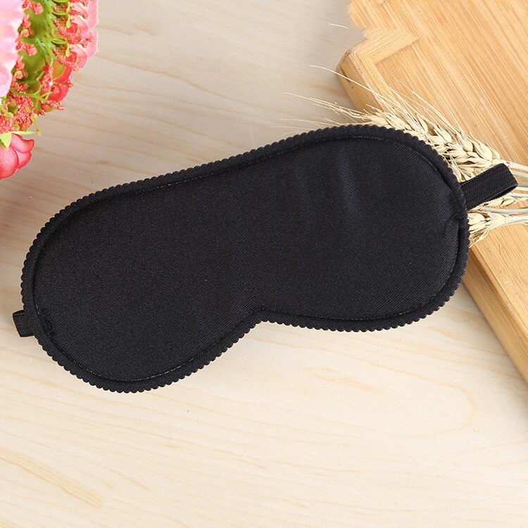 1 Pc Slapen Oogmasker Zwart Oog Schaduw Slaap Masker Zwart Masker Bandage Op Ogen Voor Slapen Emotie Slaap Masker: Black