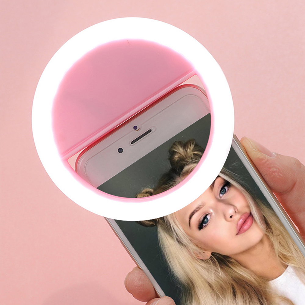 USB Charge Led Selfie Ring Light Mobile Phone Lens LED Selfie Lamp Ring for iPhone for Samsung Xiaomi Phone Selfie Light