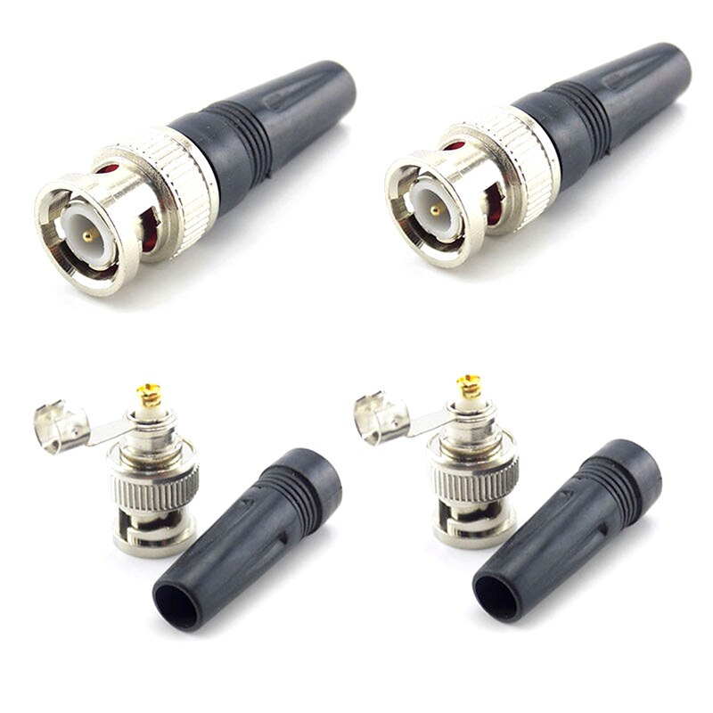 10-Pack BNC Male Twist-On Connectors For RG59 Coaxial Cable – Solderless CCTV Plugs