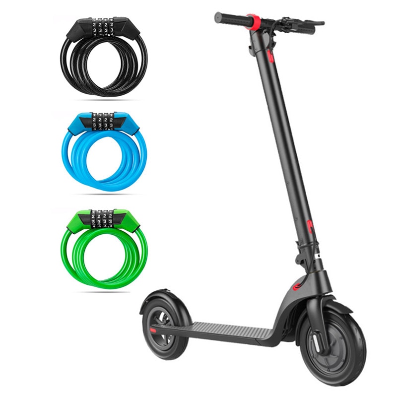 Steel Wire Password Lock for Xiaomi M365 Electric Scooter Safe Four Padlock Anti-Theft Scooter Password Lock Accessories