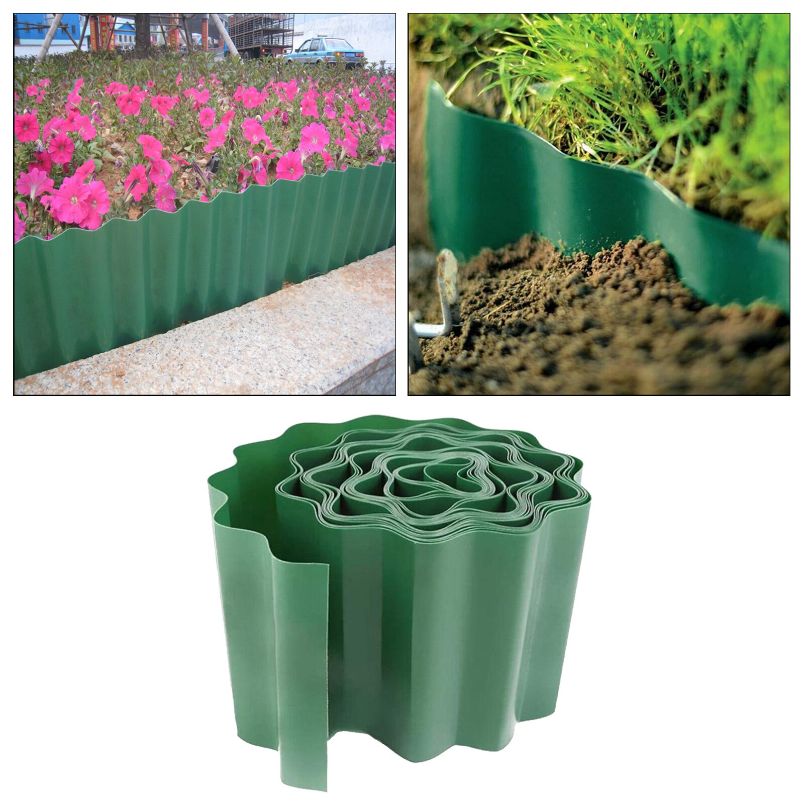 Tuin Gazon Grens Hek Achtertuin Grens Hek Tuin Gras Rand Grens Hek Muur Tuinieren Benodigdheden, groen 20Cm X 9M