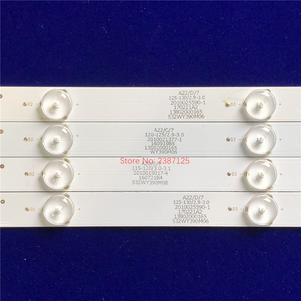 20 Stuks Led Backlight Strip 8Lamp Voor Bbk 40lem-1017/T2c OY39D08-ZC21F-04 OY39D08-ZC14F-04 LED-39B350 LED-39B700S Le39d71 Le39f 51S