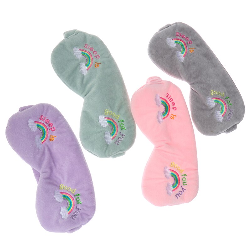 Masque pour les yeux de sommeil couverture pour les yeux ombre Patch pour les yeux multi-usage maquillage bandeau broderie velours bandeau pour les cheveux doux Portable bandeau