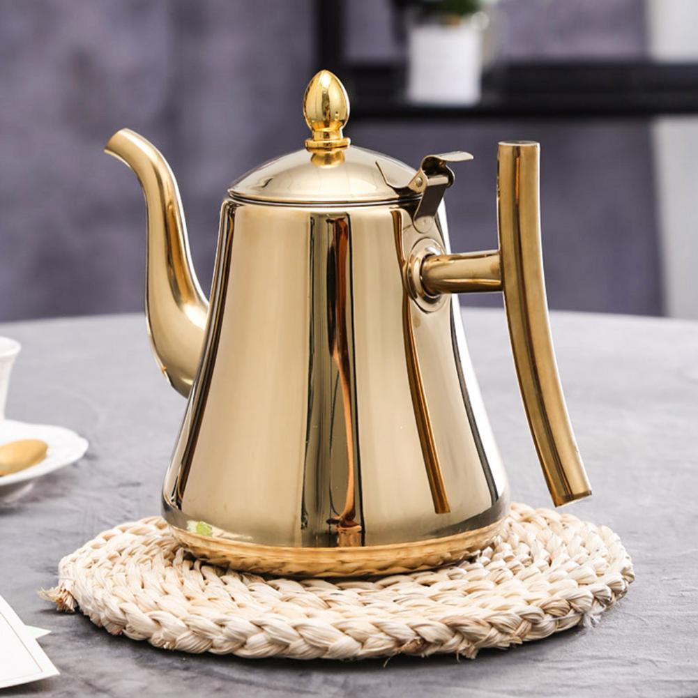 Gran hervidor de té ecológico duradero, tetera con Infusor de hojas de té sueltas, teteras de agua