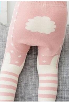 Filles collants bande dessinée gros cul pantalon enfants pantalon coréen coton PP enfants pantalon serré infantile bébé serré ne pas ouvrir l'entrejambe: rabbit / 2-4year