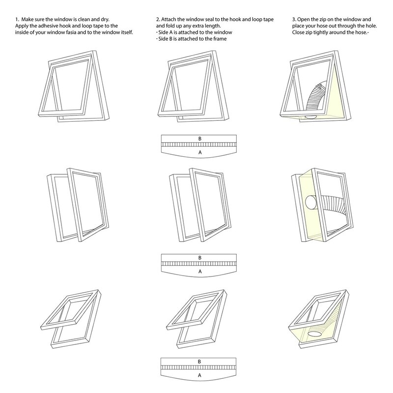 Portable AC Window Kit, Seal For Air Conditioner, Seal 400CM/158Inch Air Stop Change Guards