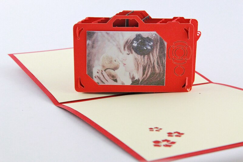 3D Vintage Camera Greeting Cards/ funny pop up card/