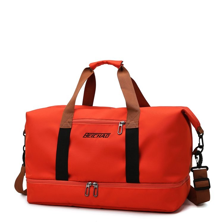 MARKROYAL Reisetaschen Für Frauen Große Kapazität Männer der Sport tasche Wasserdichte Weibliche Bote Tasche Trockenen Und Nassen: Orange