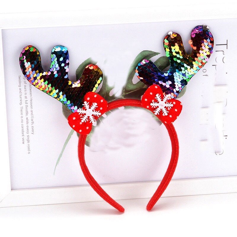 Jul pannebånd jul hårbånd reinsdyr jul headwear gevir hodebøyle fest supplykids dekor: Farge