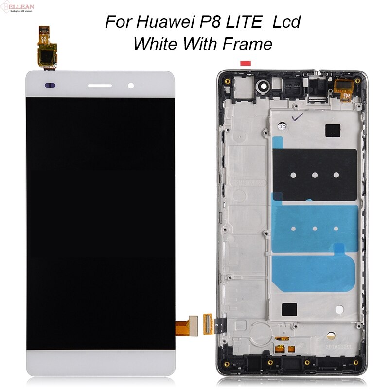 Catteny 5.0 pouces P8 Lite Lcd pour Huawei P8 Lite affichage avec écran tactile assemblée pour Honor 4C Lcd Y6 affichage: White With Frame